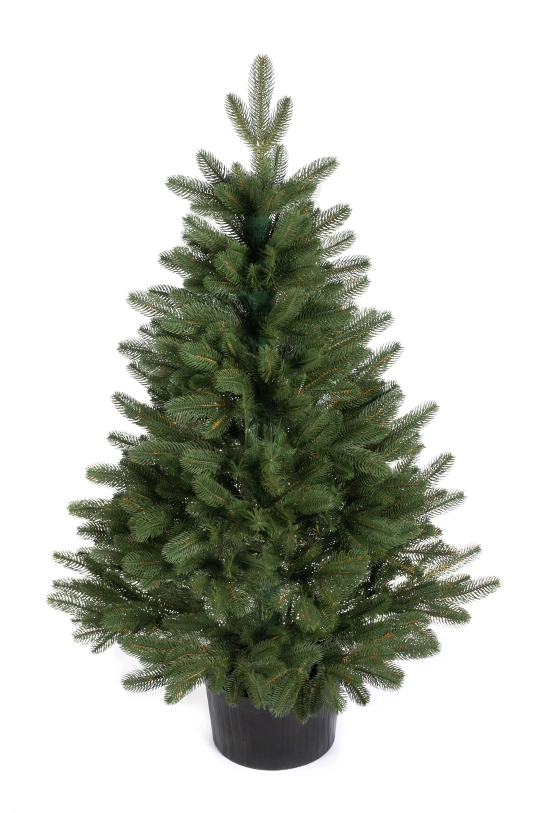 Umělý vánoční stromeček Smrk Skandinávský v květináči - 100% 3D jehličí. 110 cm